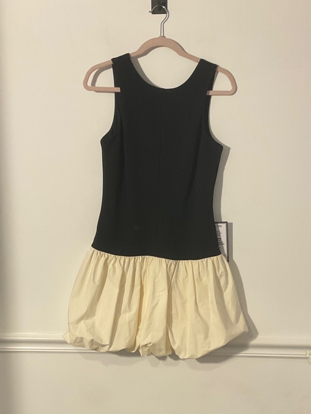 RACHEL Rachel Roy Black and Cream Sleeveless Drop-Waist Mini Dress